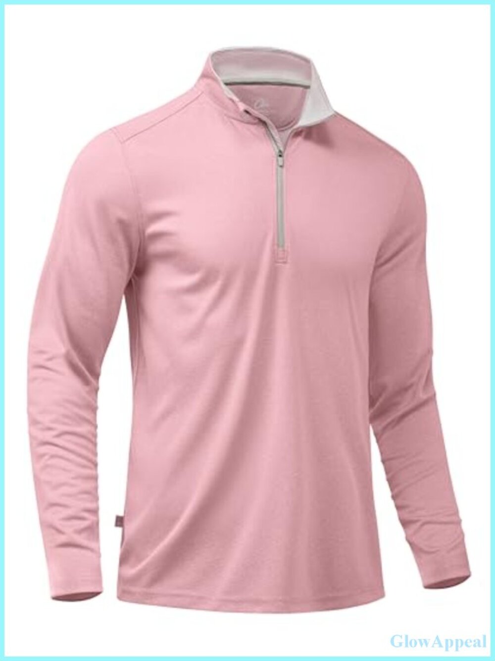 Quarter Zip Pullover Long Sleeve Golf Activewear Moisture Wicking